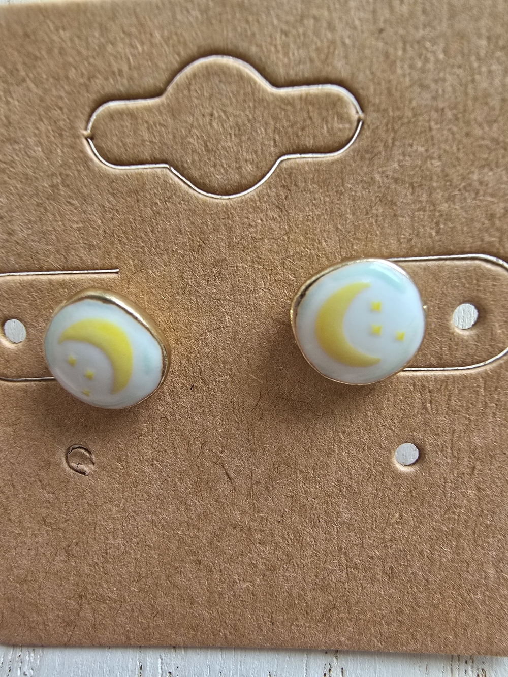 Universal Thread Yellow Crescent Moon Stud Earrings